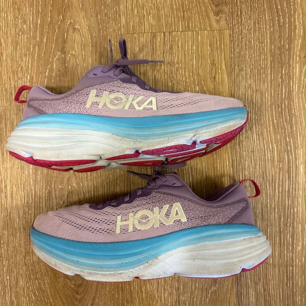 Hoka One One Bondi 8 Women's Running Shoes Chalk Violet / Pastel Lilac Size 10
